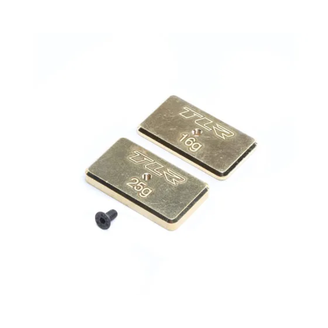 TLR Rear Brass Weight Set, 16g & 25g, 22 5.0