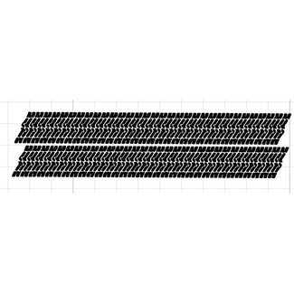 ACE RADIO CONTROLLED MODELS ACE R/C CUSTOM 1/24 TIRE TREAD STICKERS FOR CRAWLERS 2PCS 13cm long (not water proof)