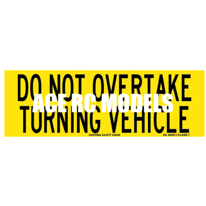 ACE RADIO CONTROLLED MODELS WFE 1/14 DO NOT OVERTAKE TURNING VEHICLE