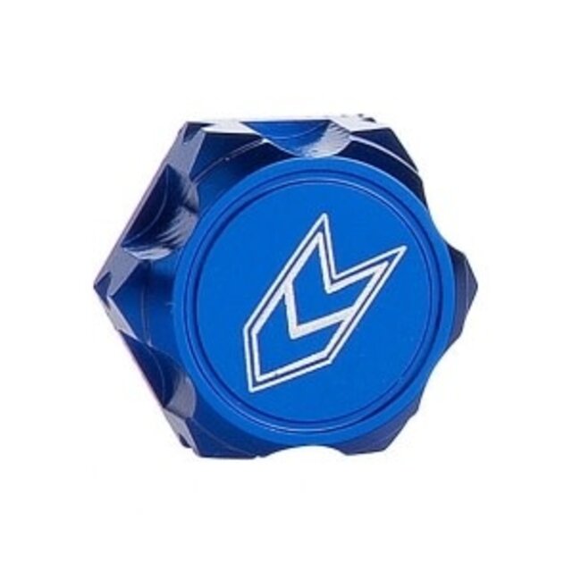 LOUISE Aluminium 1/8 Closed Wheel Nut M12x1.25 BLUE