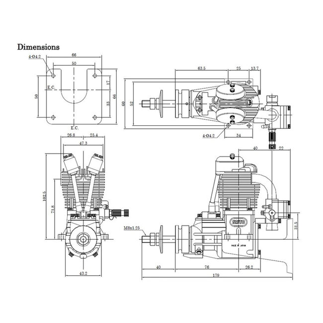 Saito FG-21 4-Stroke Petrol Engine