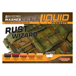 LIFECOLOUR Lifecolour Liquid Pigments Rust Wizard x5 Set LC-LP02