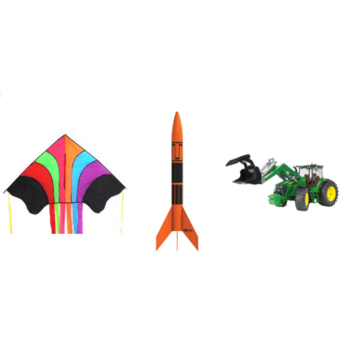 ROCKETS, KITES, TOYS