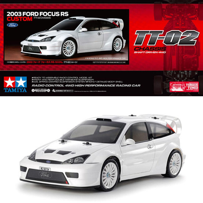 TAMIYA RC 2003 Ford Focus RS Custom 1/10 Scale KIT tt-02