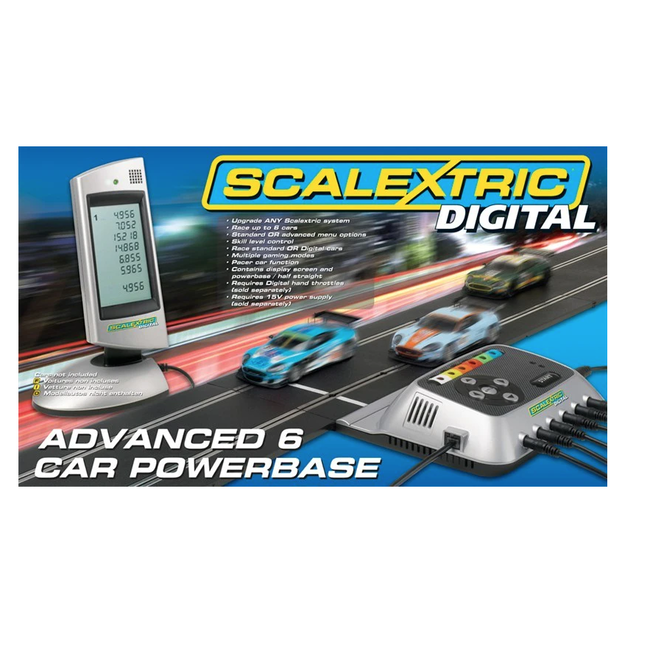 Scalextric Digital Advanced 6 Car Powerbase  ( INCLUDES  BONUS AUS 15V TRANSFORMER )  REFURBISHED  ITEM