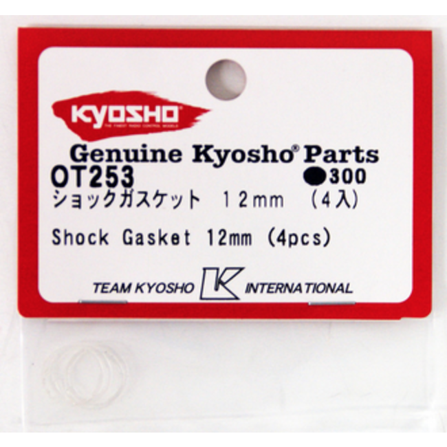 KYOSHO OT253 Shock gasket for 12 mm oil shocks of Optima and Turbo Scorpion. Contains 4 pieces