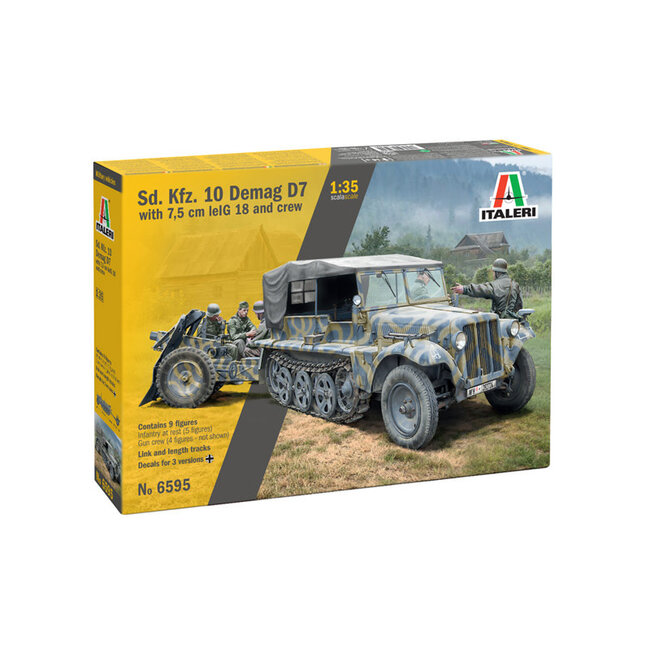 ITALERI Sd. Kfz. 10 Demag D7 with 7,5 cm leIG 18 and crew 1/35
