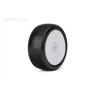 JETKO Jetko 1/8 MARCO Buggy Tyres (Dish/White Rim/Ultra Soft) (2pcs) [1003DWUSG] PRE MOUNTED