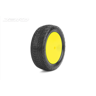 JETKO Jetko 1/10 Buggy 2WD Front-POSITIVE/Dish/Yellow Rim/Ultra 1 Soft [2005DYUSG] PRE MOUNTED