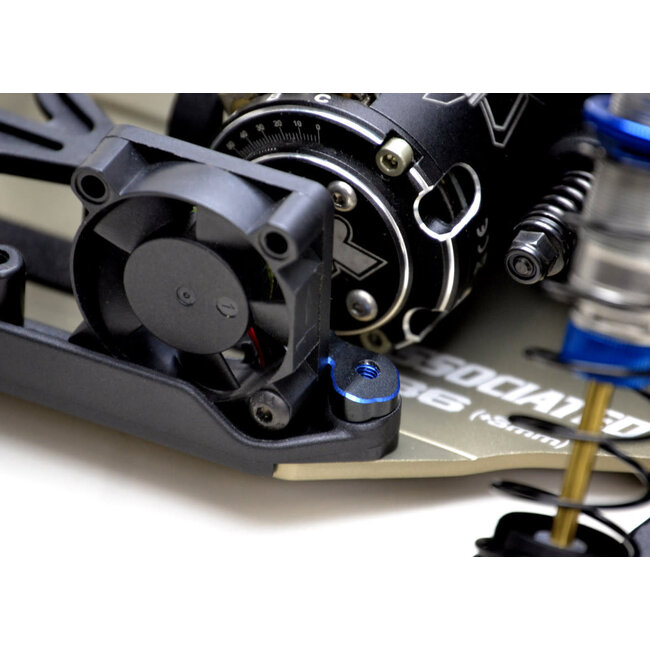 EXOTEK TEAM ASSOCIATED B6.3 HD FAN MOUNT, 6061 5 2 color anodized