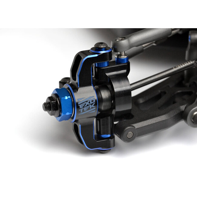 EXOTEK TEAM ASSOCIATED B74.2 STEERING HUB SET, 7075 2 color anodized