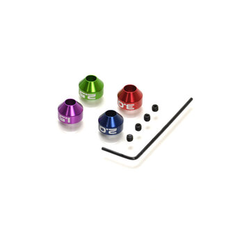 EXOTEK Exotek Racing COLLAR ID SET METRIC(4) for HUDY, PROTEK or similar size wrenches 1.5MM 2.0MM 2.5MM 3.0MM
