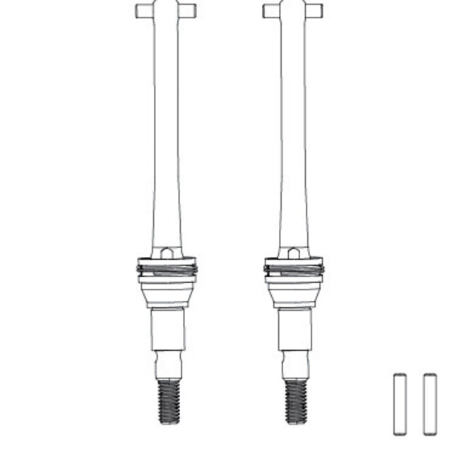 MJX Metal F/R CVD Shafts pair [16410]