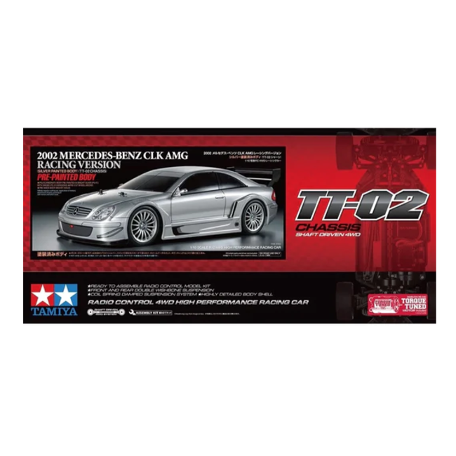 RC 2002 Mercedes-Benz CLK AMG	1/10 Scale Electric On Road RC Car Kit NO ESC INCLUDED REQUIRES TX, RX, ESC, BATTERY CHARGER & PAINT.