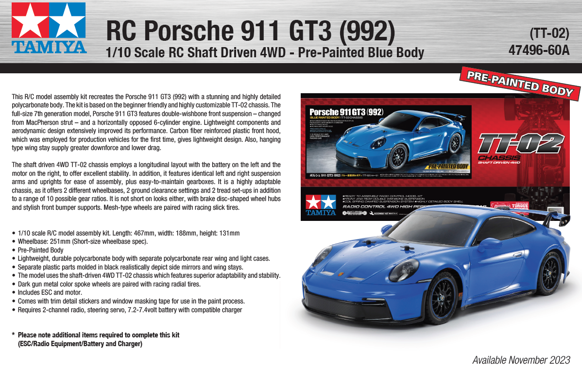 Rc Porsche 911 Gt3 (992)