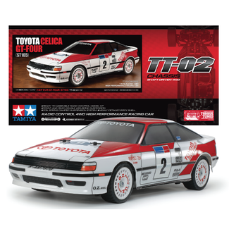 TAMIYA TAMIYA TOYOTA CELICA GT-FOUR  TT-02 1/10 KIT NO ESC INCLUDED REQUIRES TX, RX, ESC, BATTERY CHARGER & PAINT