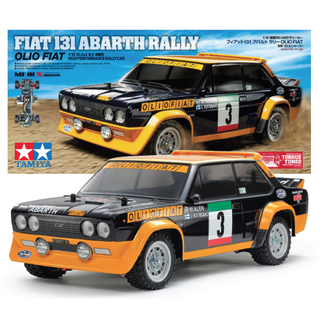 TAMIYA RC Fiat 131 Abarth Rally MF-01X ChassiS  1/10 KIT NO ESC INCLUDED REQUIRES TX, RX, ESC, BATTERY CHARGER & PAINT