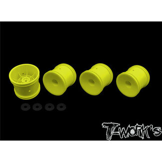 TWORKS TWORKS 12mm Truck Wheel WHITE ( Team Associated T4.3, T5M and T6.1 & Tekno ET410 & Yokomo YZ-2T F&R ) 4pcs.