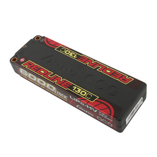 GENS ACE Gens Ace 2S Redline 6000mAh 7.6V 130C Hardcase/5mm bullet HV LiPo Battery (5.0mm Bullet)