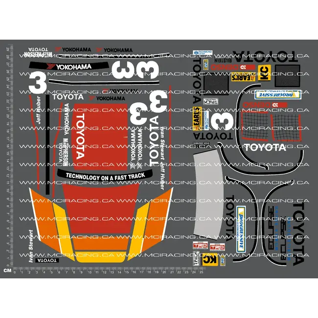 MCI  1/10TH TAM 58086 - TOYOT MONSTER HILUX DECALS - (D#SDZOIIQ)