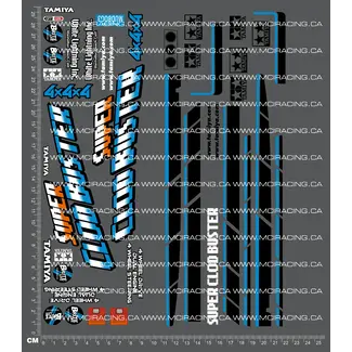 MCI REPRODUCTION DECALS MCI 1/10TH TAM 47432 - SUPER CLOD BUSTER GREY EDITION DECALS