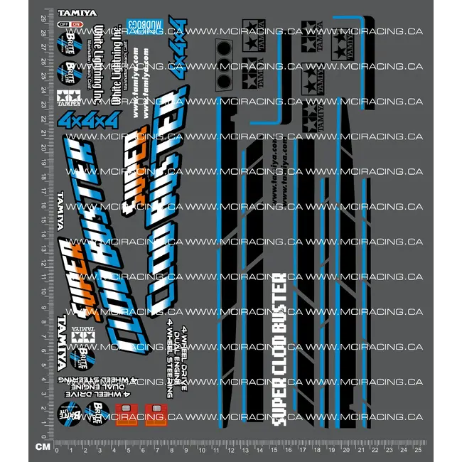 MCI 1/10TH TAM 47432 - SUPER CLOD BUSTER GREY EDITION DECALS