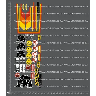 MCI REPRODUCTION DECALS MCI 1/12TH MARUI - BIG BEAR DECALS 