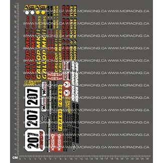 MCI REPRODUCTION DECALS MCI 1/10TH KYO - GALLOP MK2 DECALS - (D#RXK3PAV)