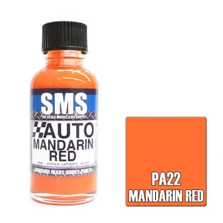 SMS PAINTS SMS PA22 Auto Colour MANDARIN RED 30ml