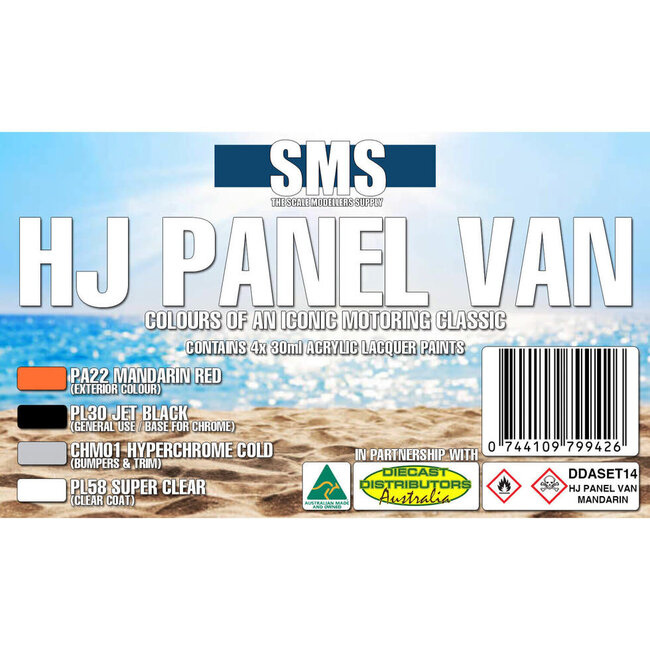 SMS HJ PANEL VAN COLOUR SET - MANDARIN RED
