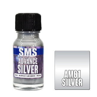 SMS PAINTS SMS Advance Metallic SILVER 10ml