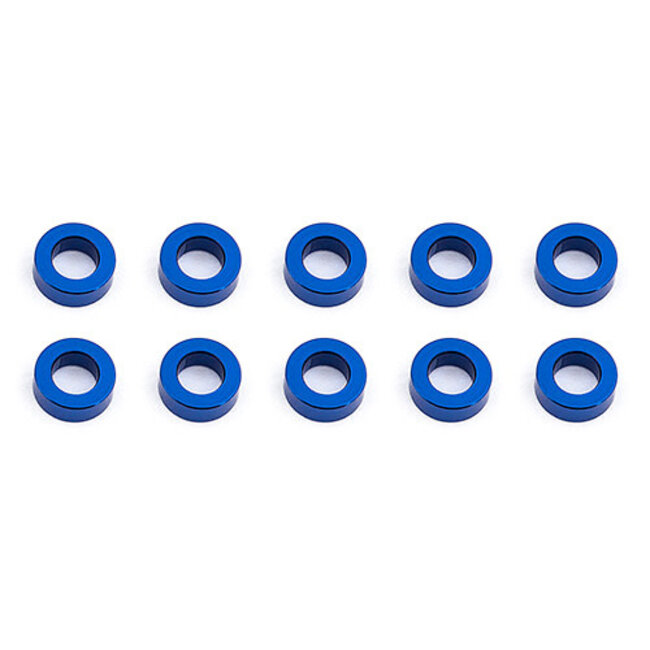 TEAM ASSOCIATED Ballstud Washers, 5.5x3.0x2.0 mm, blue aluminum