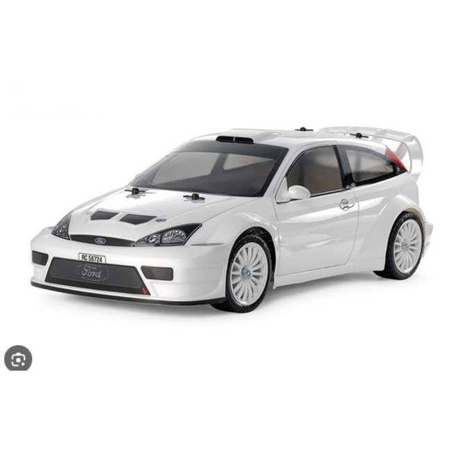 TAMIYA RC 2003 Ford Focus RS Custom 1/10 Scale KIT  PRE PAINTED WHITE WHIPB TT-02NO ESC INCLUDED REQUIRES TX, RX, ESC, BATTERY CHARGER