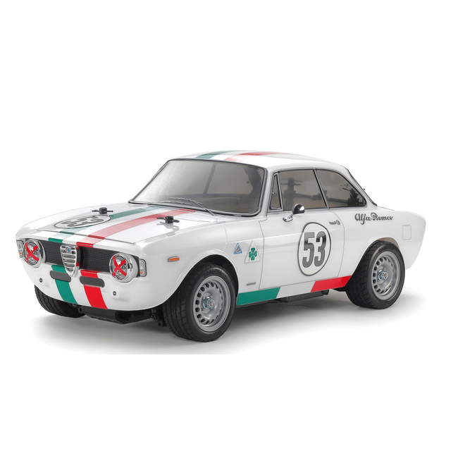 TAMIYA RC ALFA ROMEO GIULIA SPRINT MB-01 1/10 KIT NO ESC INCLUDED REQUIRES TX, RX, ESC, BATTERY CHARGER & PAINT.