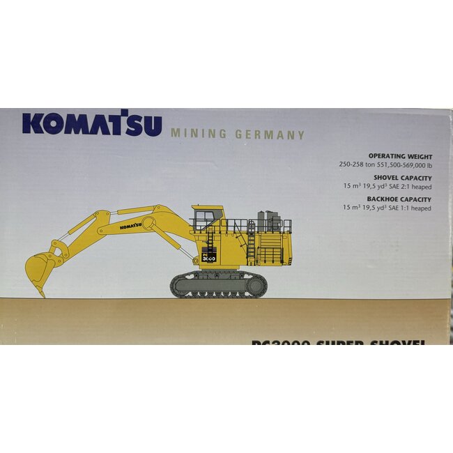 KOMATSU PC 3000 SUPER SHOVEL DIECAST MODEL 1:50 BACKHOE SHOVEL