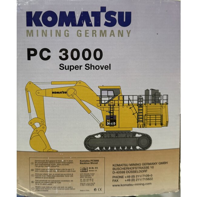 KOMATSU PC 3000 SUPER SHOVEL DIECAST MODEL 1:50 BACKHOE SHOVEL