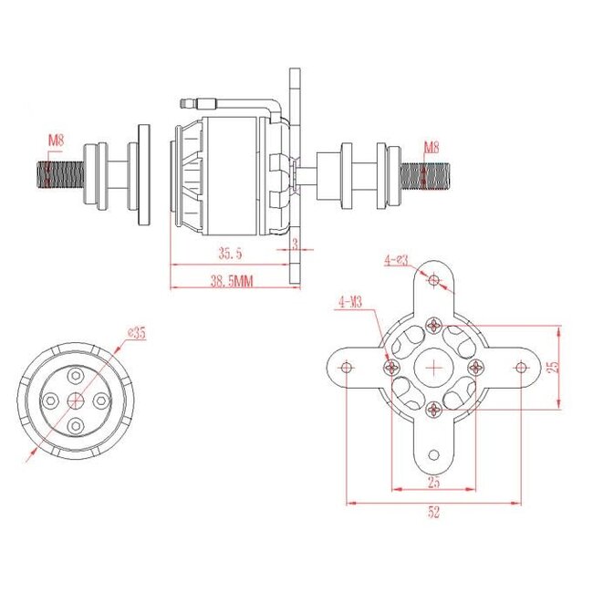 EMAX GT2812/09 10600KV 2-3 CELL 1400G THRUST