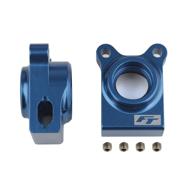 TEAM ASSOCIATED RC10B74.1 FT Rear Hubs, blue aluminum