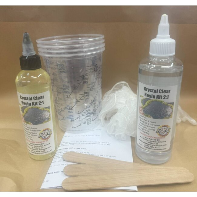 CRYSTAL CLEAR RESIN KIT  FAKE WATER  2:1 SET TOTAL 336ml