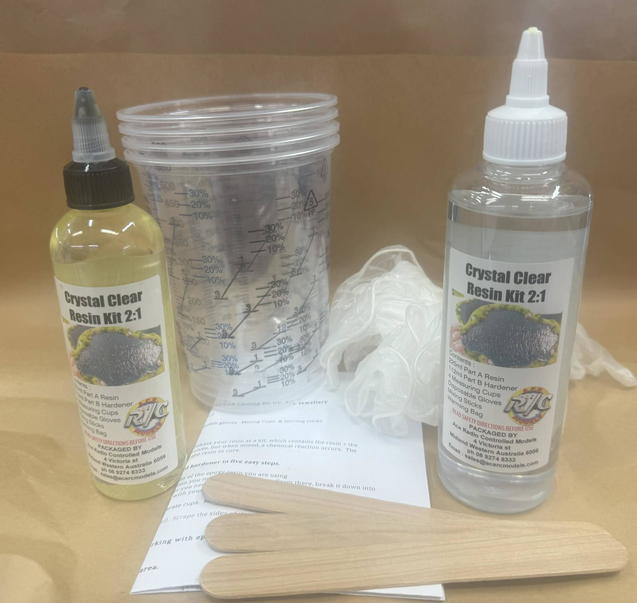 CRYSTAL CLEAR RESIN KIT FAKE WATER 21 SET TOTAL 336ml www