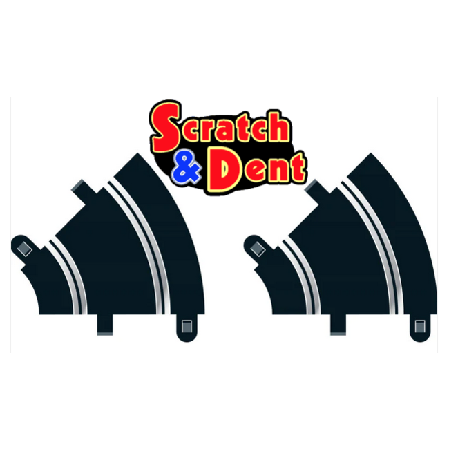 SCRATCH & DENT SCALEXTRIC NEW RADIUS 1 CURVES 45 DEG 1 PAIR