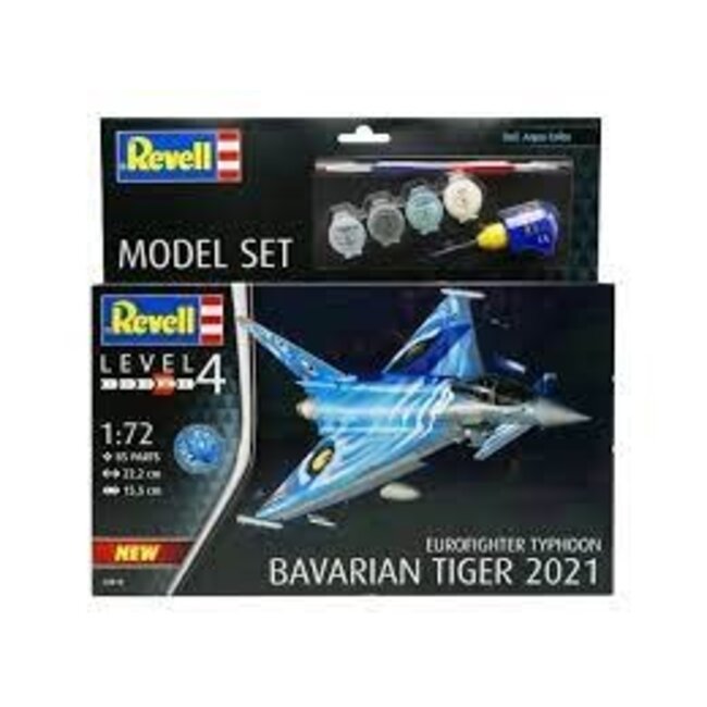 Revell 63818 1/72 Model Set Eurofighter Typhoon Baverian Tiger Plastic Model Kit
