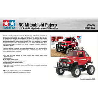 TAMIYA TAMIYA RC Mitsubishi Pajero CW-01 1/10 KIT REQUIRES : ESC, TX, RX, Servo,Paint, Battery, Charger & Paint