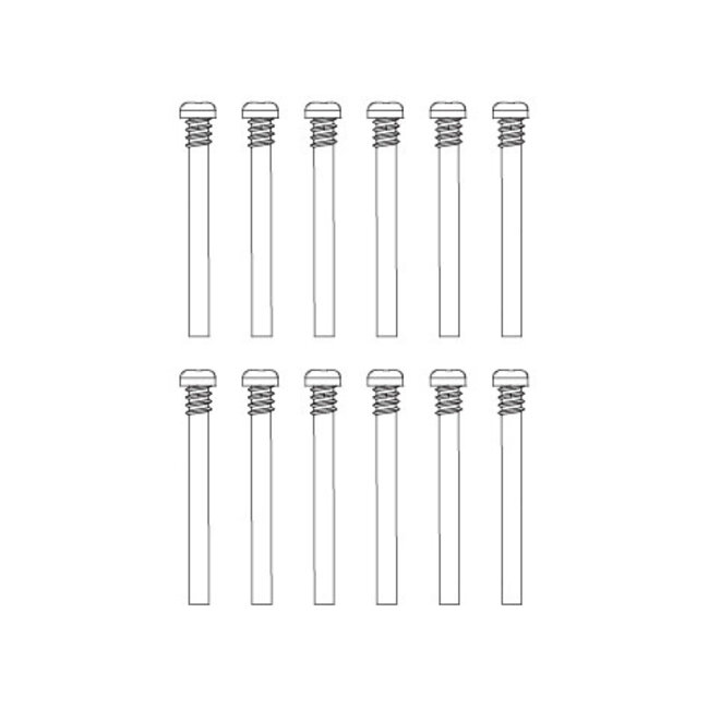 MJX Round Head Half Thread Screws (12pcs) [M3294]