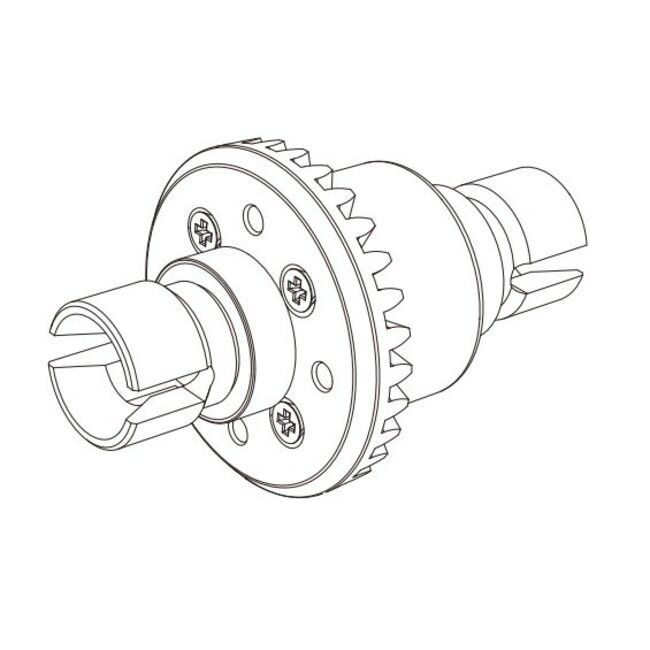 MJX Metal Gears Diff Complete Assembly [16420G]