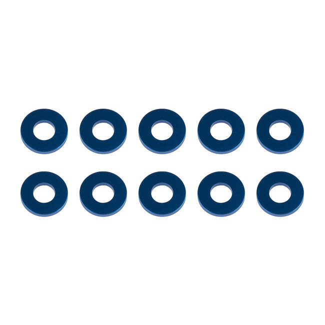 TEAM ASSOCIATED Washers, 7.8x3.5x1.0mm, blue aluminum