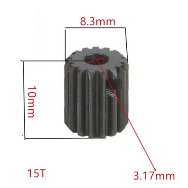 INLINE 17:1  PLANETARY GARBOX WITH 13T  MOTOR  5MM AOUTPUT SHAFT