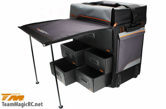 Team Magic Sac Transport F10 Supra Avec Boîtes En Plastique Et Roues Fr 152696