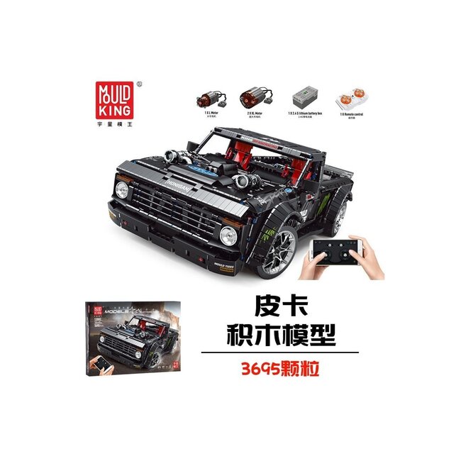 MOULD KING 13082 Pickup Offroad Truck Remote Control RC Building Blocks Toy Set