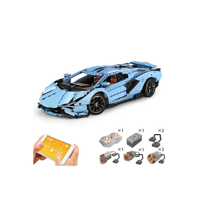 MOULD KING 13056D Lamborghini Sian FKP 37 Motor Edition Remote Control Building Blocks Toy Set